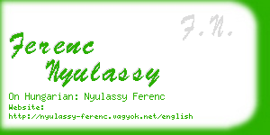 ferenc nyulassy business card